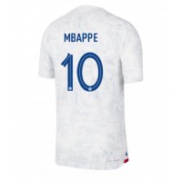Camiseta Francia Kylian Mbappe #10 Visitante Equipación Mundial 2022 manga corta